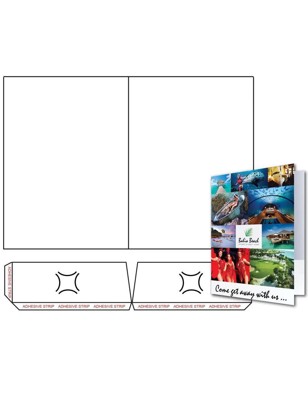 Item PF81RL-RLB: Right & Left Pocket Presentation Folder Paper Kit Slits on Right & Left Pocket