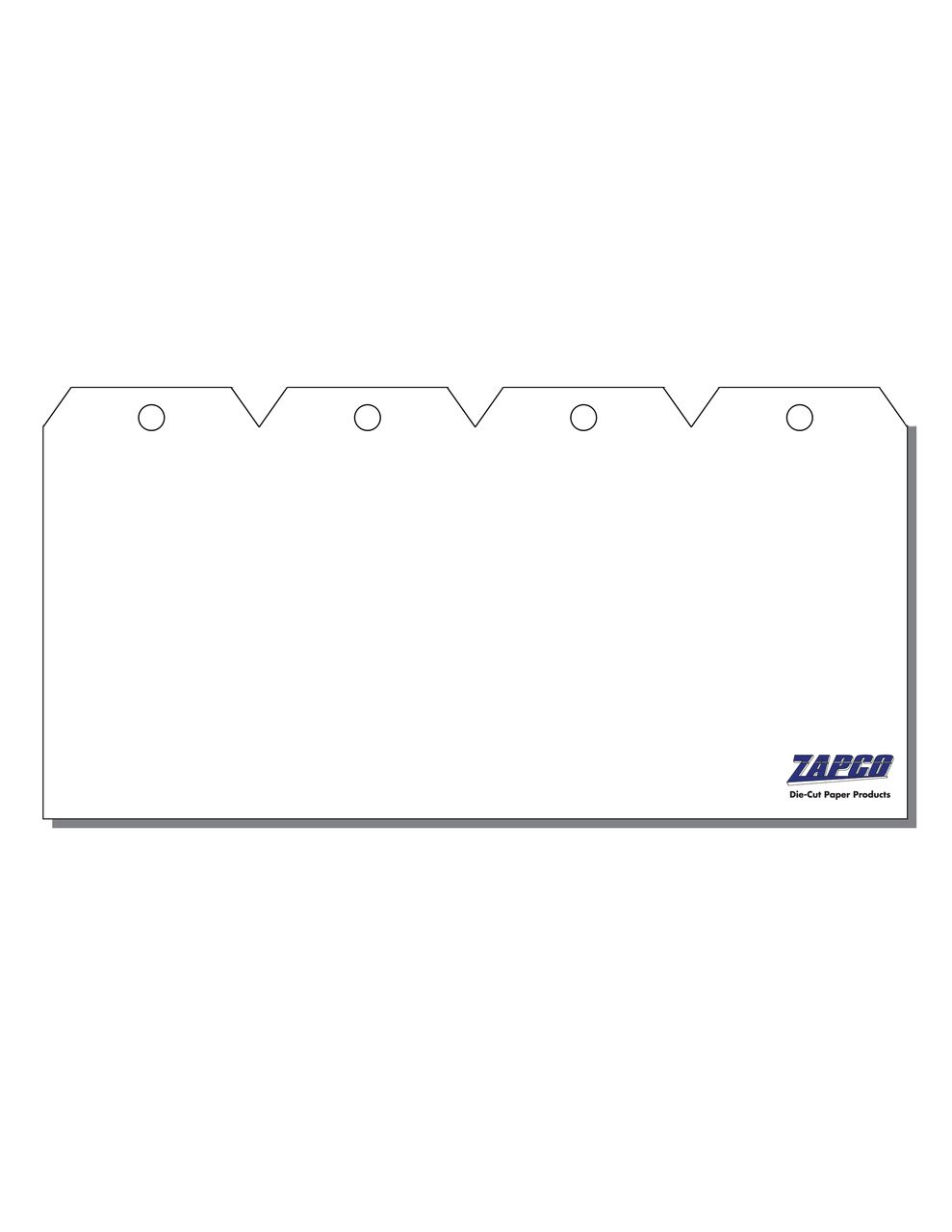 Item 410: 4-Up 2 5/8" x 5 1/4" #6 Hang Tag 10 1/2" x 5 1/4" Sheet(250 Sheets)