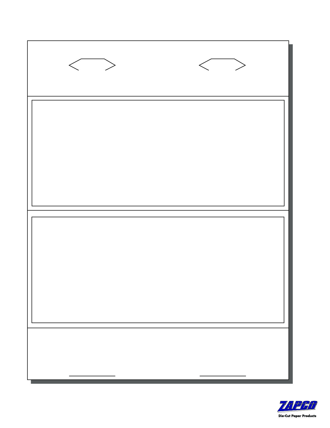 Item 302 1UP 3 3⁄4” by 8 1⁄2” or 2UP 3 3⁄4” by 4 1⁄4” Table Tent Cards 8 1⁄2” by 11” Sheet