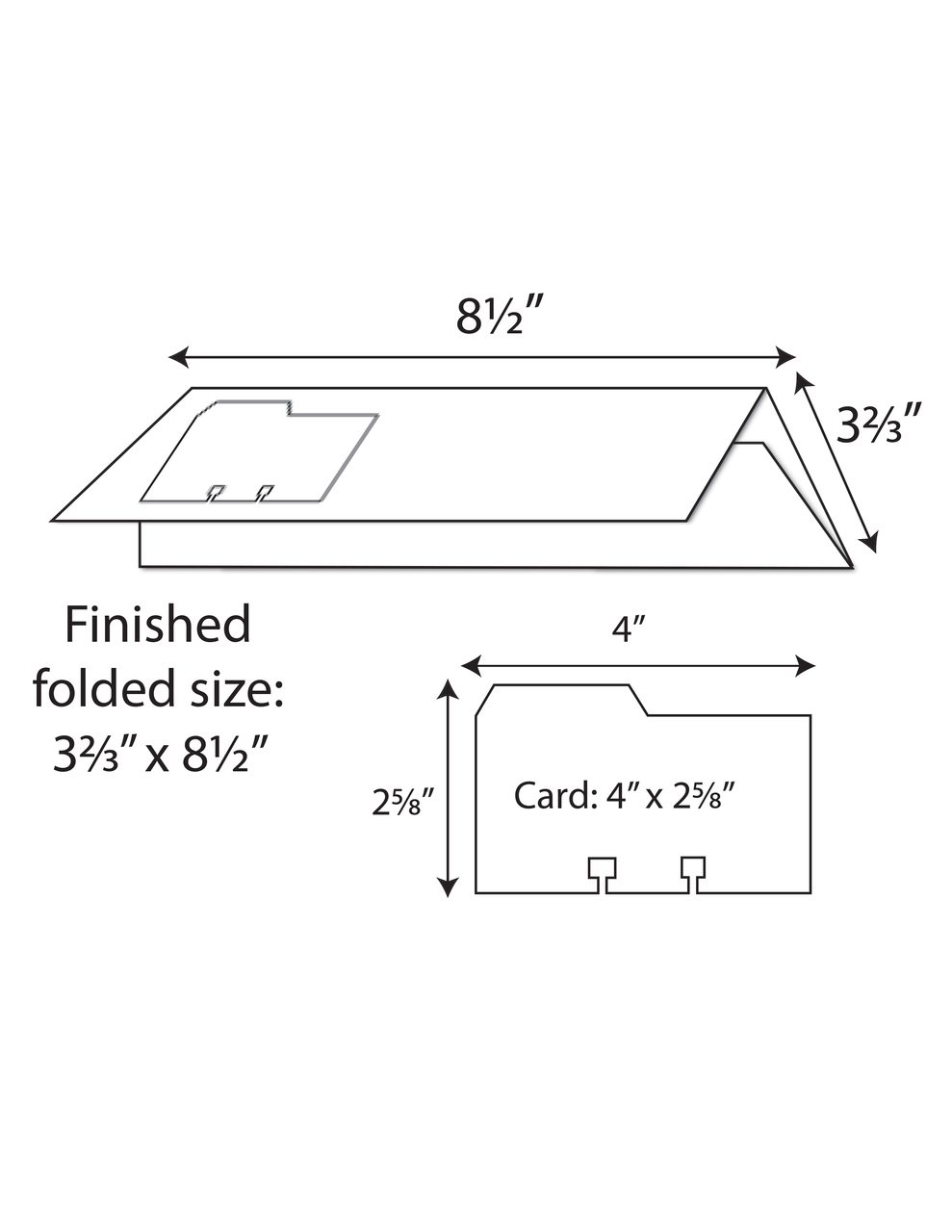 Item 112: 1-Up 3 3/4" x 8 1/2" Mailer with Rotary File Card 8 1/2" x 11" Sheet