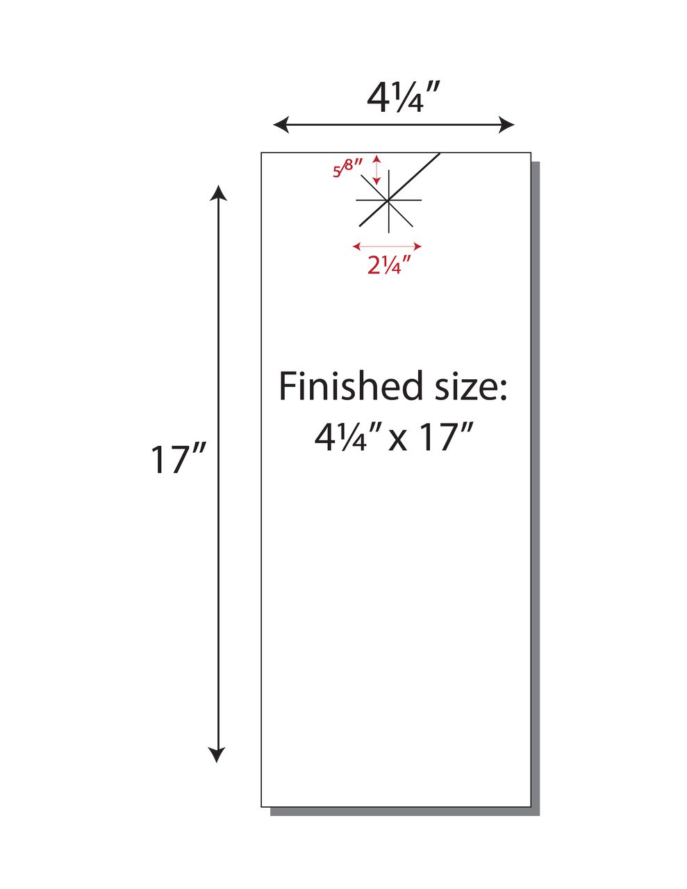 Item 231: 2-Up 4 1/4" x 17" Starburst Door Hanger 8 1/2" x 17" Sheet(250 Sheets)