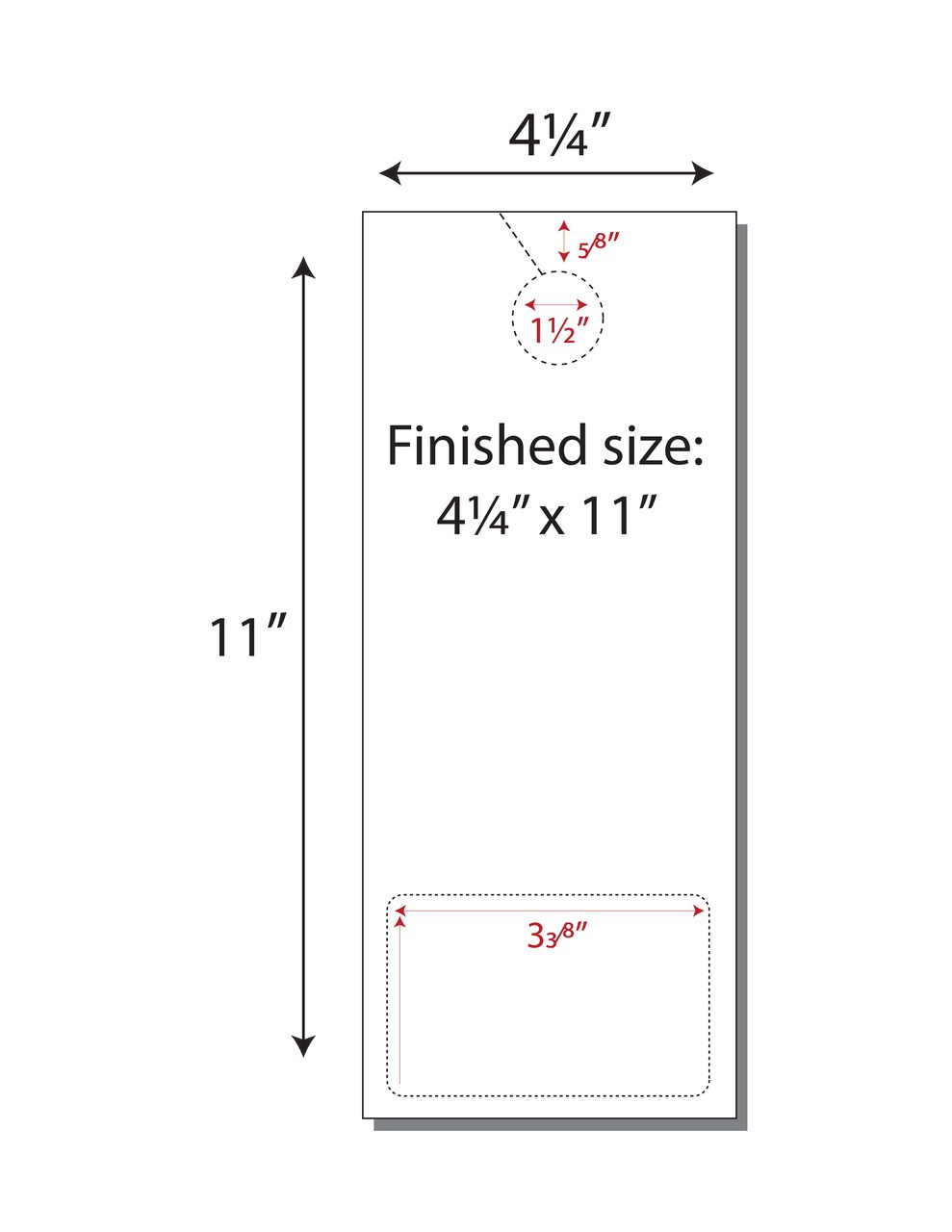 Item 232: 2-Up 4 1/4" x 11" Door Hanger with Club Card 8 1/2" x 11" Sheet(250 Sheets)