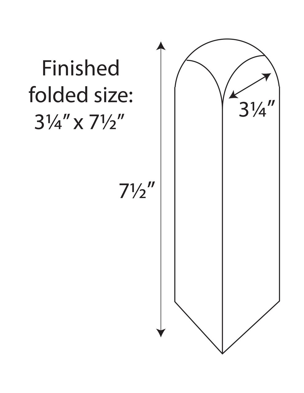 Item 301: 1-Up 3 1/4" x 7 1/2" Arc Table Talker 7 1/2" x 10 3/4" Sheet(250 Sheets)