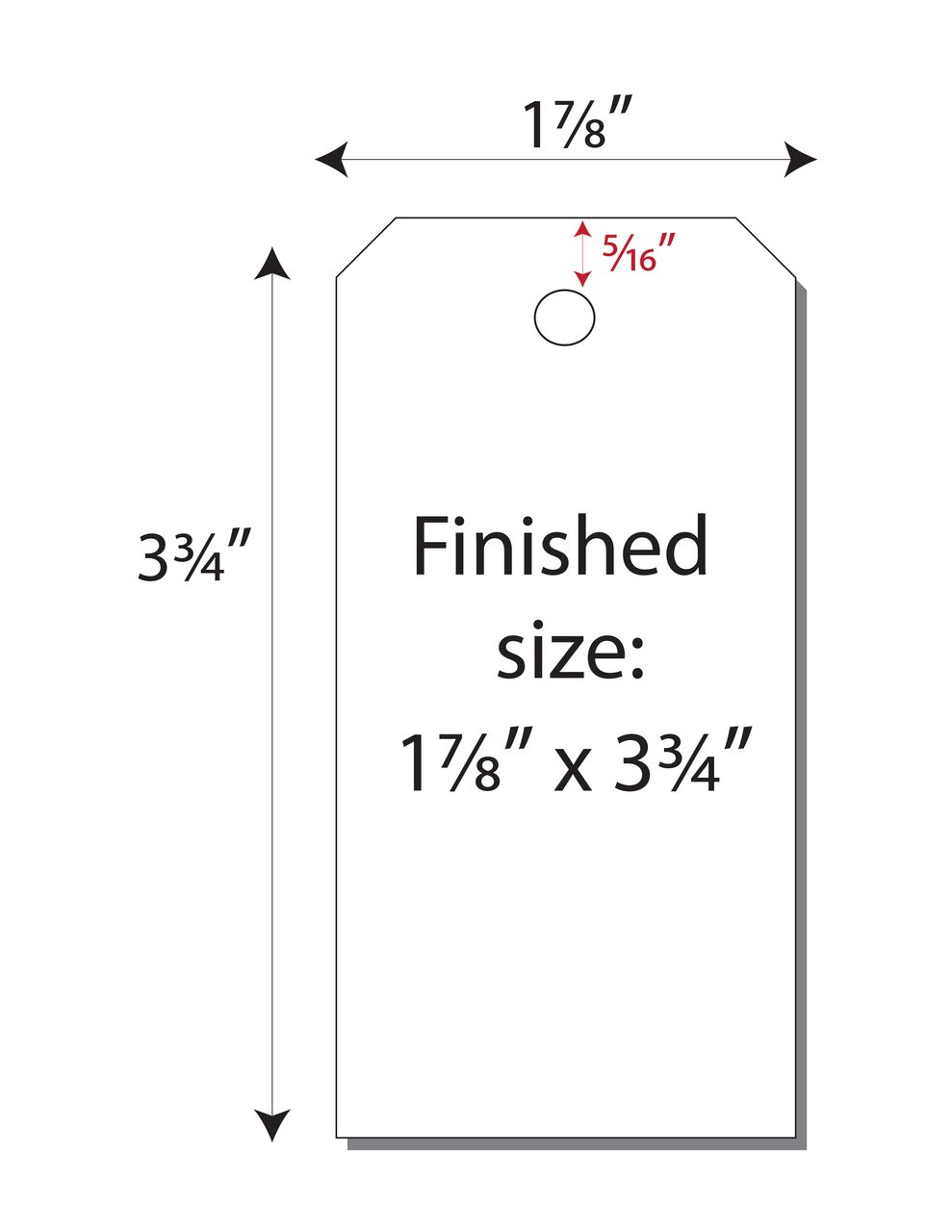 Item 400: 4-Up 1 7/8" x 3 3/4" #3 Tag 7 1/2" x 3 3/4" Sheet(250 Sheets)
