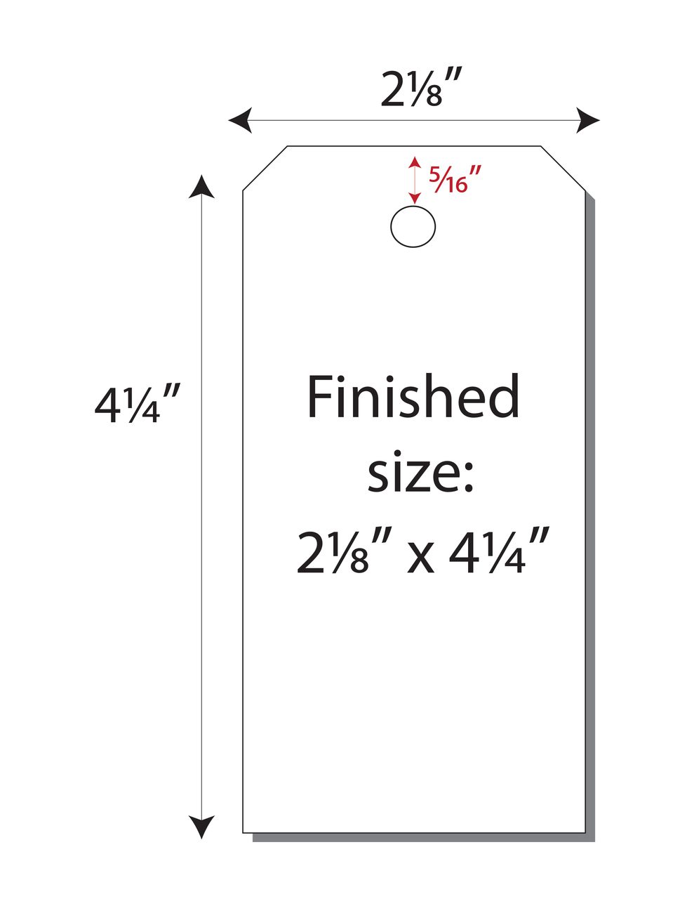 Item 401: 4-Up 2 1/8" x 4 1/4" #4 Tag 8 1/2" x 4 1/4" Sheet(250 Sheets)