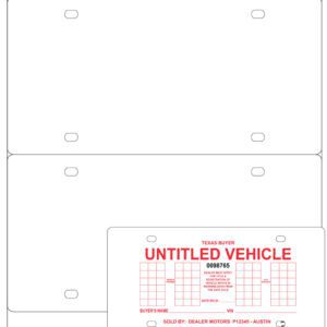 NTW-PLP20-2 2-Up 12" x 6" License Plate 12" x 13" Sheet(25 Sheets)