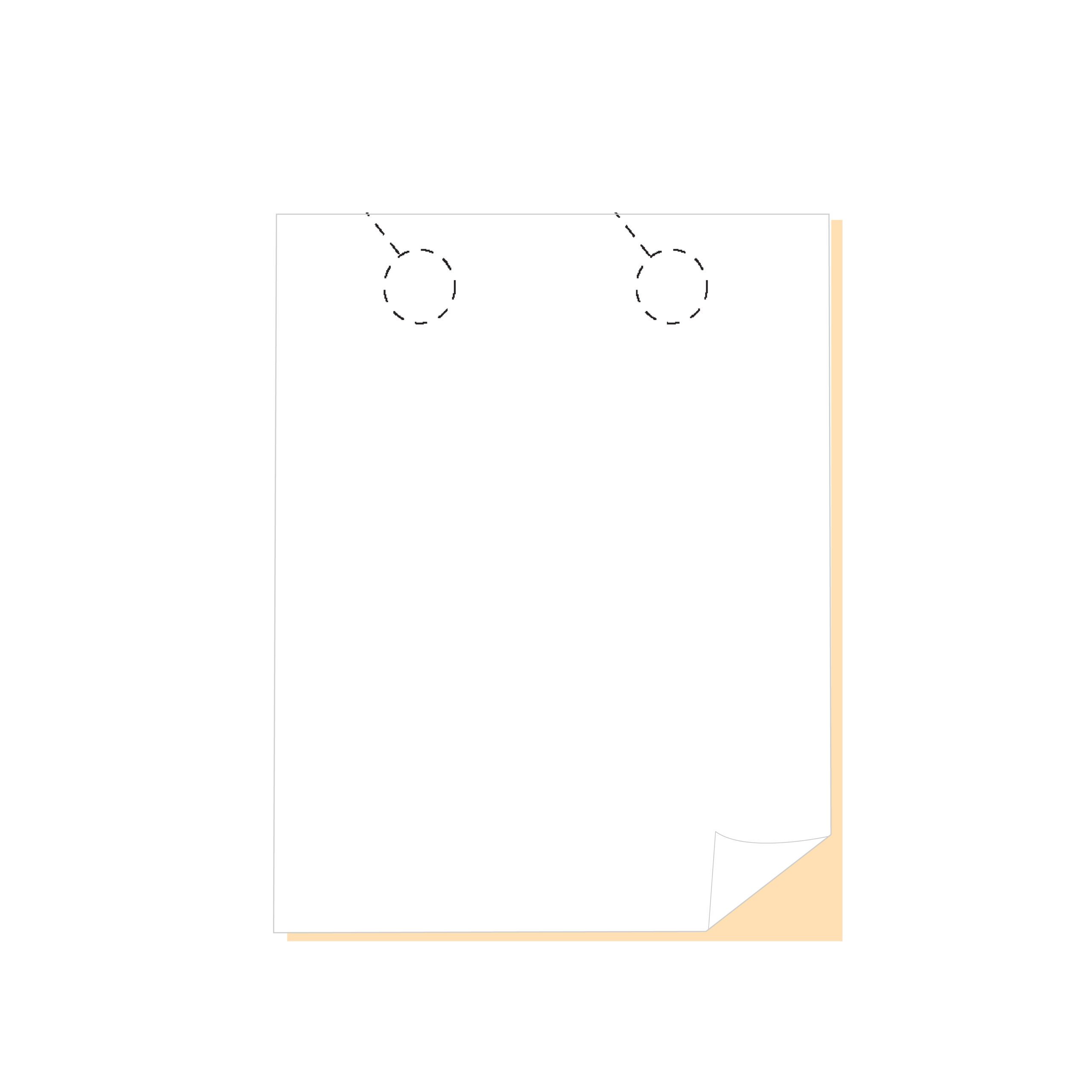 Item 204CBCF: 2-UP Door Hanger with 20# Carbonless Top Sheet and 80# Manilla Tag Bottom Sheet