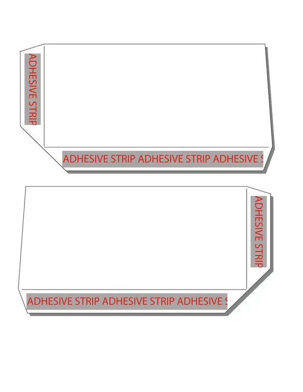 Item P82RL-NS Right & Left Adhesive Pockets Both Without Business Card Slits