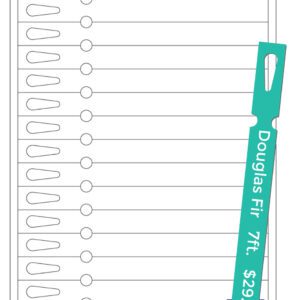 Item NTW-9: 13-Up 3/4" x 8" Multi Purpose Tag 8 1/2" x 11" Sheet(25 Sheets) 8 Mil. Only