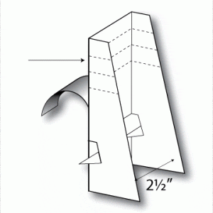 Item ED-10PS: 10", 11", 12" or 13" Tall Easel With Peel & Stick Paper