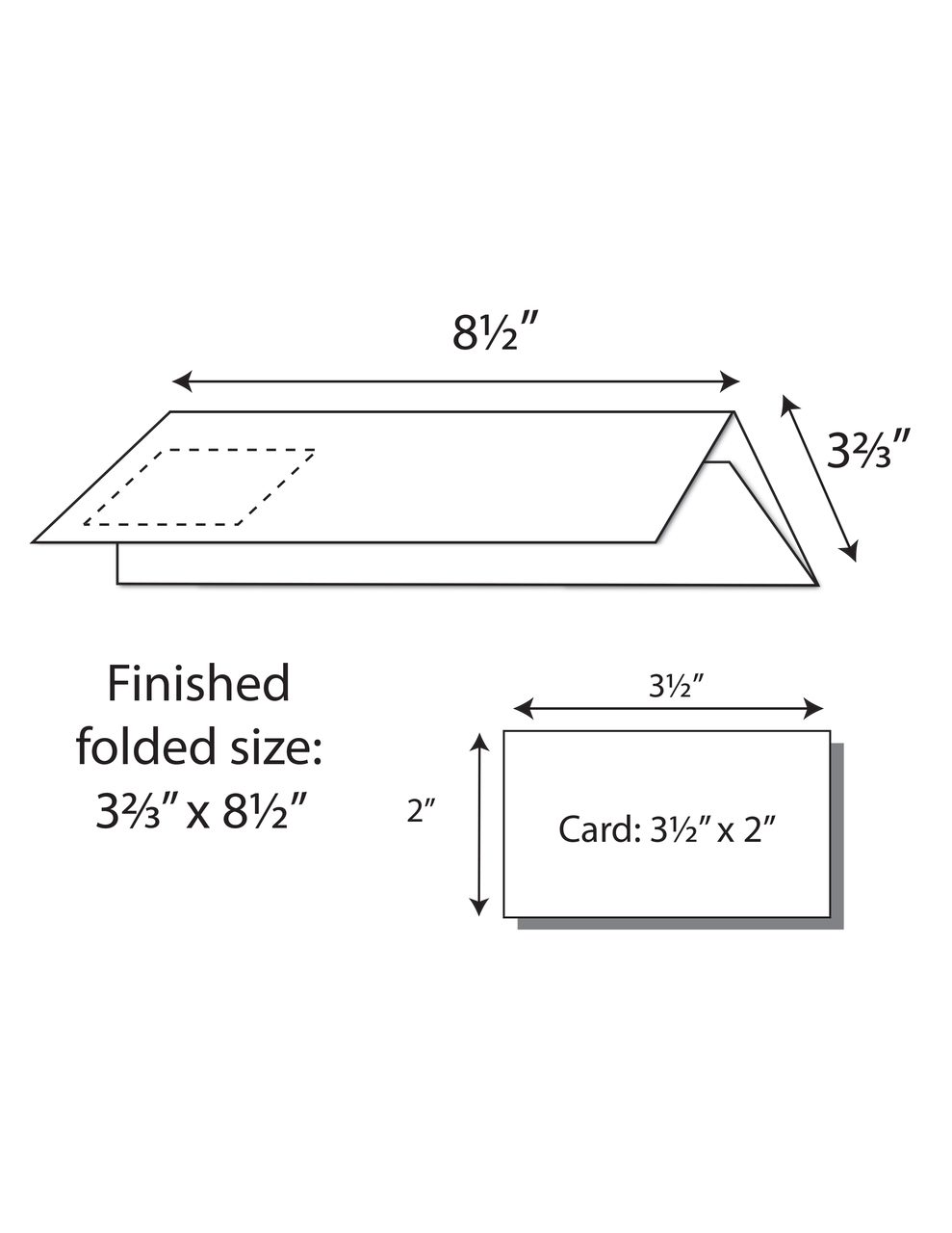 Item 115: 1-Up 3 3/4" x 8 1/2" Tri-Fold Mailer with Business Card 8 1/2" x 11" Sheet(250 Sheets)