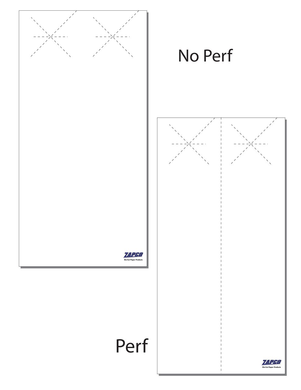 Item 231: 2-Up 4 1/4" x 17" Starburst Door Hanger 8 1/2" x 17" Sheet(250 Sheets)