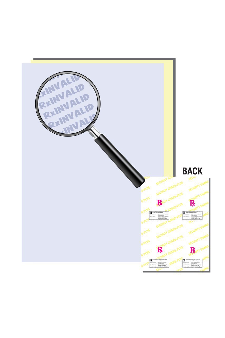 Item SGP-2-Rx: Security-Guard-Plus 2-part Perforated Paper (125 Sets)